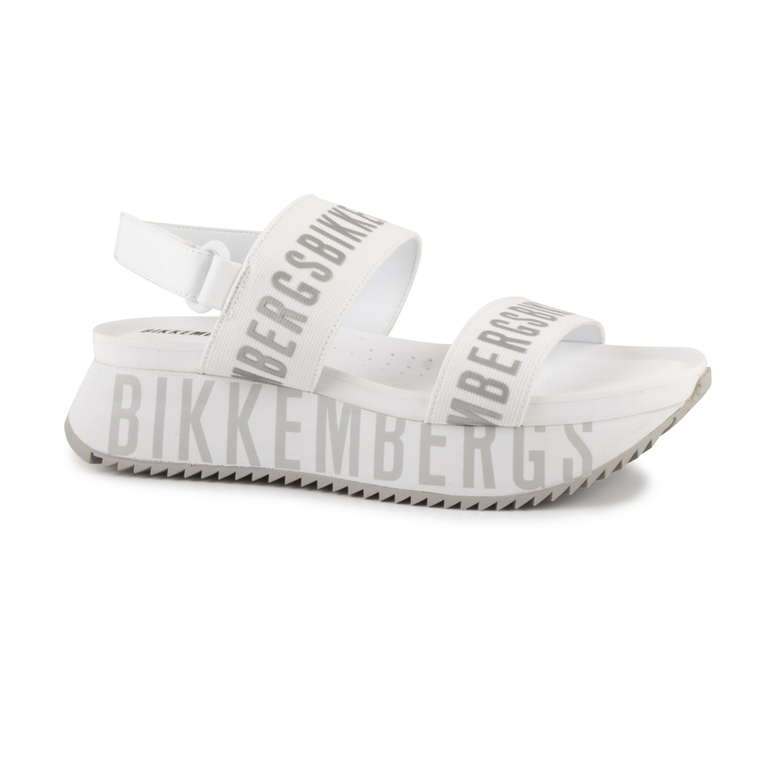 Sandale femei Bikkembergs alb cu argintiu 2359DS0084A