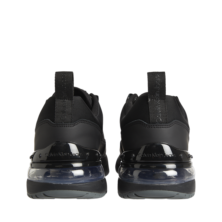 Sneakers bărbați Calvin Klein negri din piele naturală și textil 2374BP0517N 