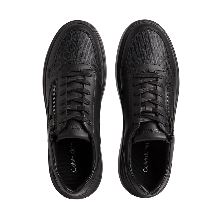 Sneakers bărbați Calvin Klein negri din piele naturală + material sintetic 2374BP0739N 