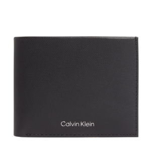 Portmoneu bărbați Calvin Klein negru din piele naturală cu protecție RFID 3107BPU1380N