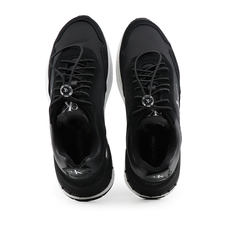 Sneakers femei Calvin Klein negri din piele întoarsă 2373DP0636VN