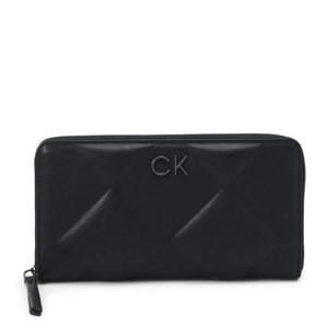 Portmoneu femei Calvin Klein negru cu aspect matlasat și protecție RFID 3107DPU0774N