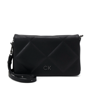 Poșetă crossbody femei Calvin Klein neagră din sintetic cu aspect matlasat 3107POSS1021N