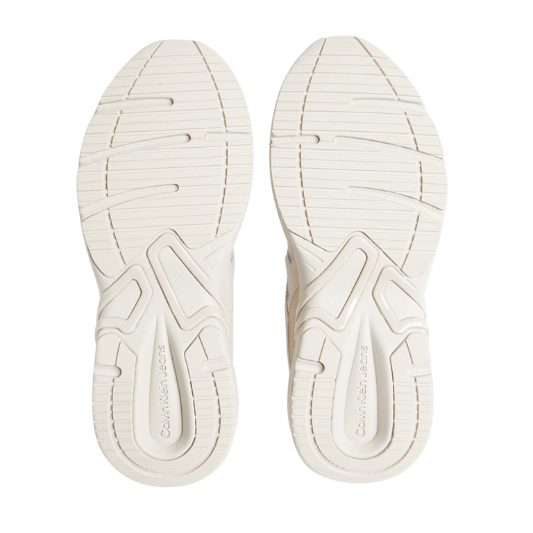 Pantofi sport femei CK Calvin Klein albi din piele și textil 2376dps1062a