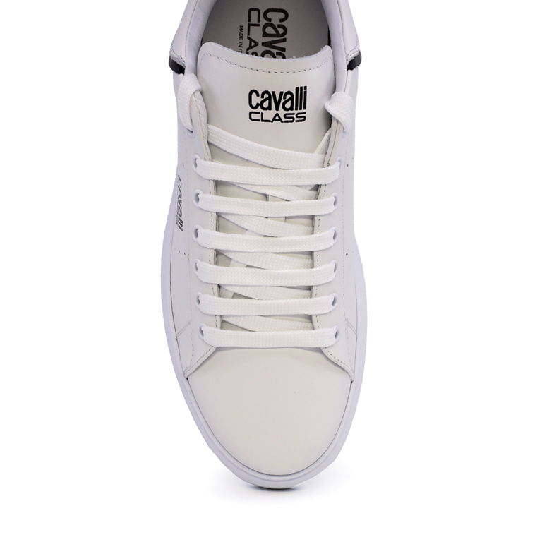 Sneakers barbati Cavalli Class albi din piele 3497BP24110A