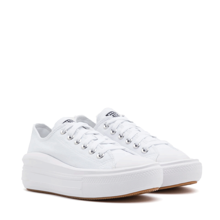 Sneakers femei Converse CHUCK TAYLOR ALL STAR MOVE CANVAS PLATFORM albi 2957DPS70257A