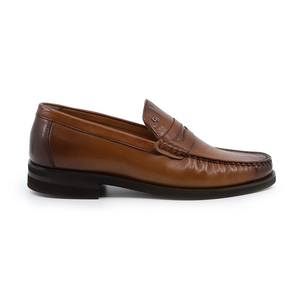 Pantofi loafers bărbați Enzo Bertini maro cognac din piele 3383BP5210CO