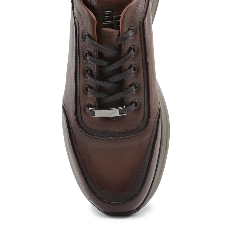 Pantofi bărbați Enzo Bertini maro din piele 3203BP15098M