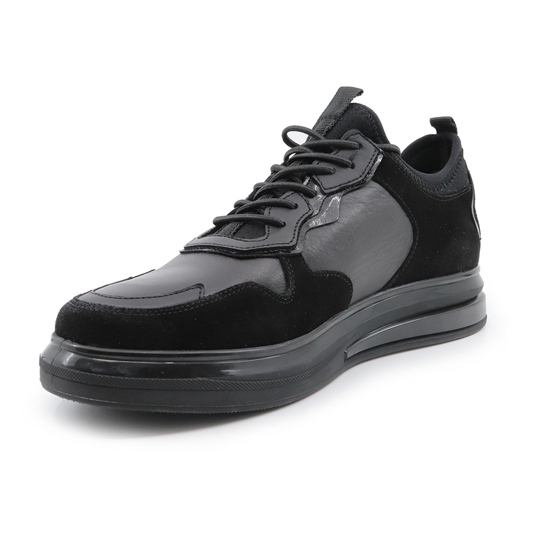 Pantofi bărbați Enzo Bertini negri din piele 3203BP15171N