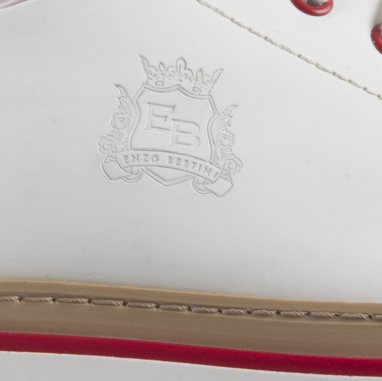 Pantofi barbati Enzo Bertini albi din piele 875bp10926a