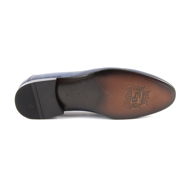 Pantofi Loafers barbati Enzo Bertini bleumarin din piele 3689bp39125bl