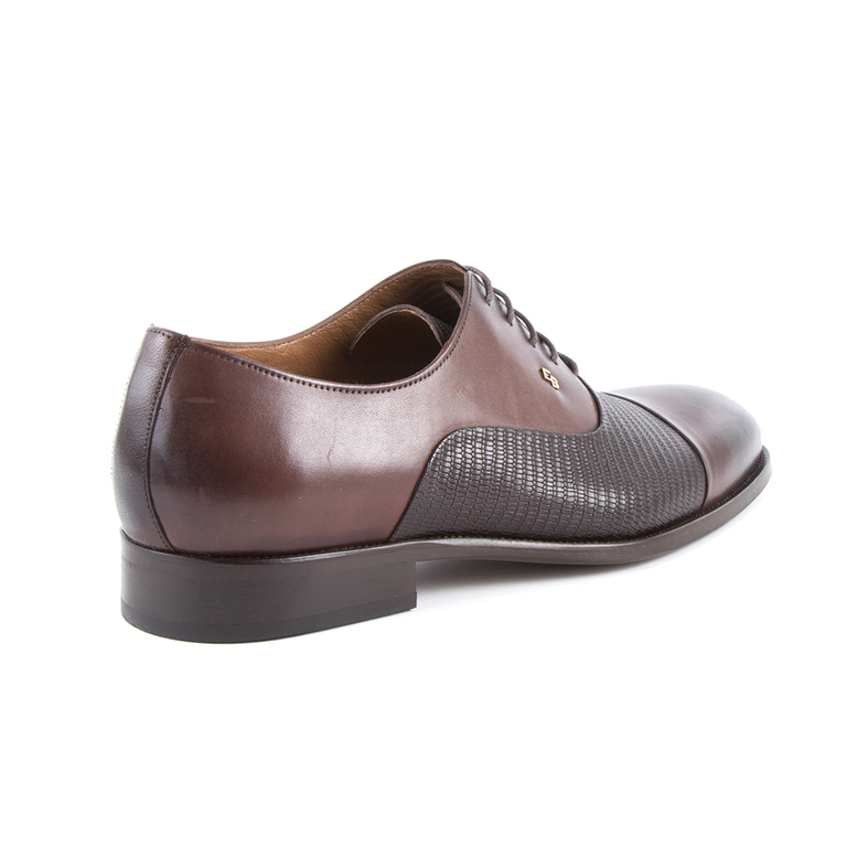 Pantofi Oxford barbati Enzo Bertini maro din piele 3389bp97823m