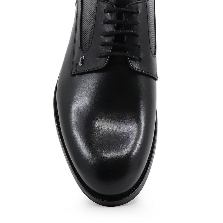 Pantofi derby bărbați Enzo Bertini  din piele negri 3385bp3610n