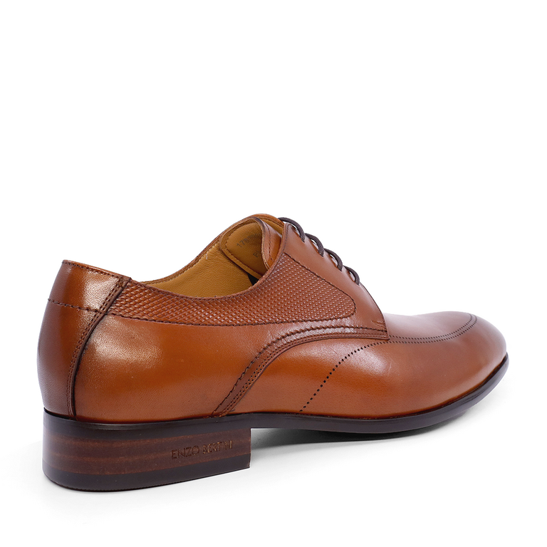 Pantofi derby bărbați Enzo Bertini maro din piele 1787BP2068CO
