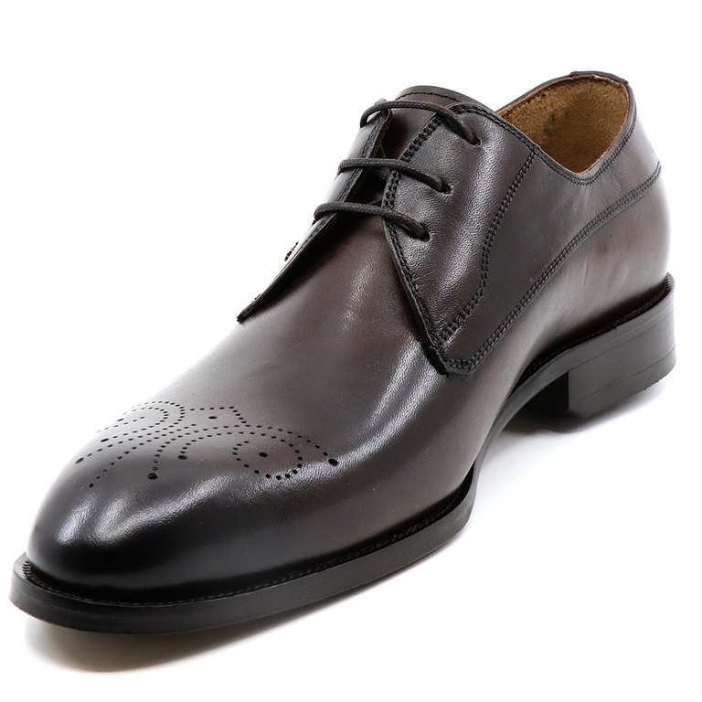 Pantofi derby bărbați Enzo Bertini maro  din piele 3384BP1760M