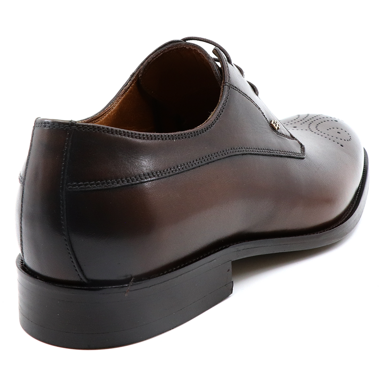 Pantofi derby bărbați Enzo Bertini maro  din piele 3382BP1760M