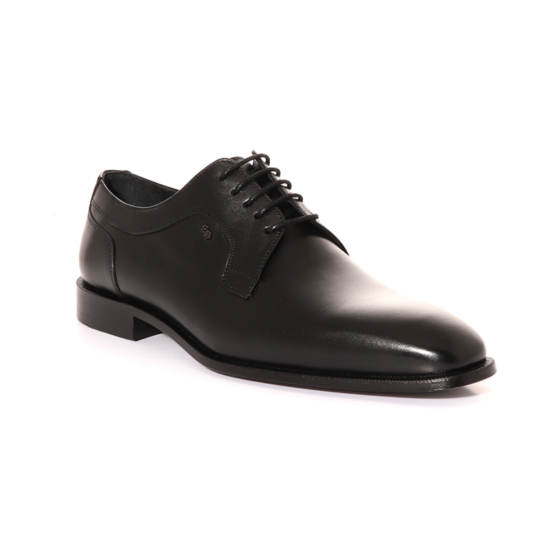 Pantofi derby bărbați Enzo Bertini negri din piele 3381BP7250N