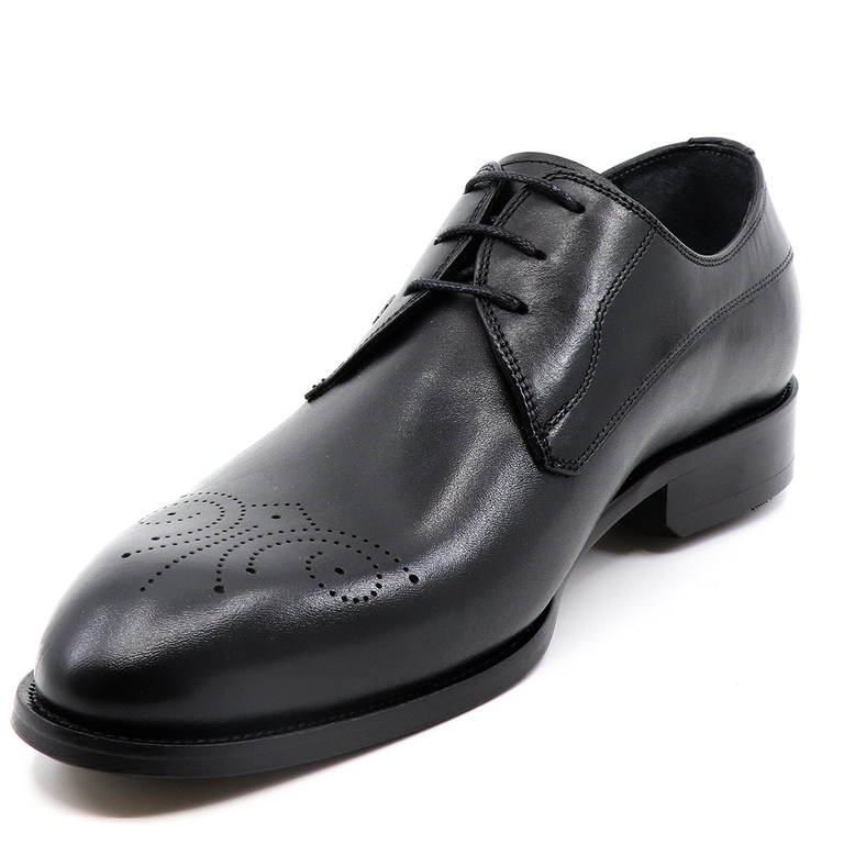 Pantofi derby bărbați Enzo Bertini negri din piele 3384BP1760N