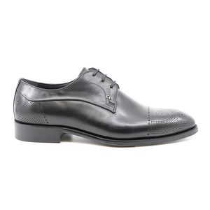 Pantofi derby bărbați Enzo Bertini negri din piele 3383BP1145N