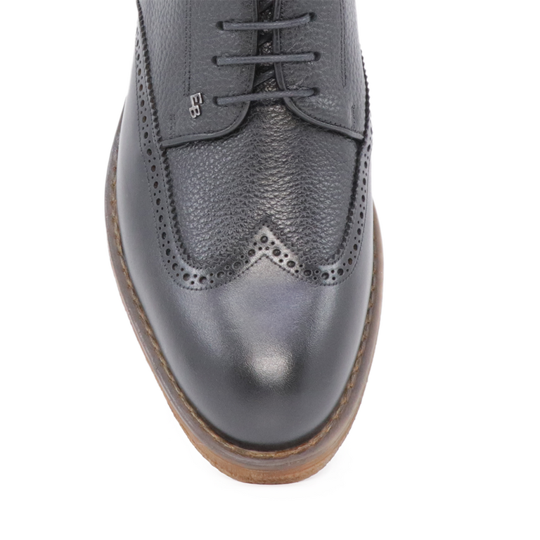 Pantofi derby bărbați Enzo Bertini negri din piele 3384BP2438N