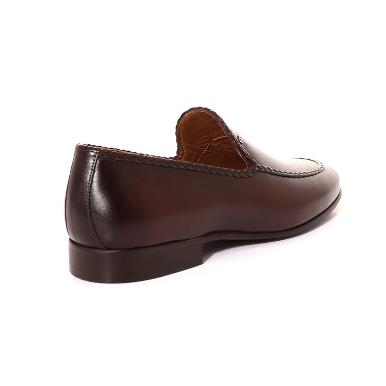 Pantofi loafers bărbați Enzo Bertini maro din piele 3381BP9455M