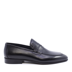 Pantofi loafers bărbați Enzo Bertini negri din piele 3385BP1940N