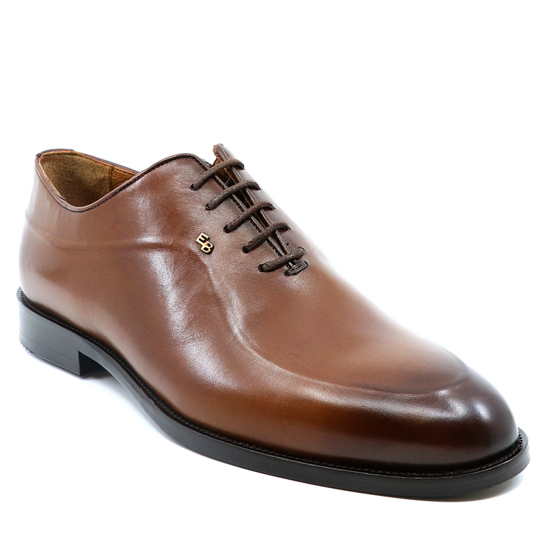 Pantofi oxford bărbați Enzo Bertini maro cognac  din piele 3382BP2435CU