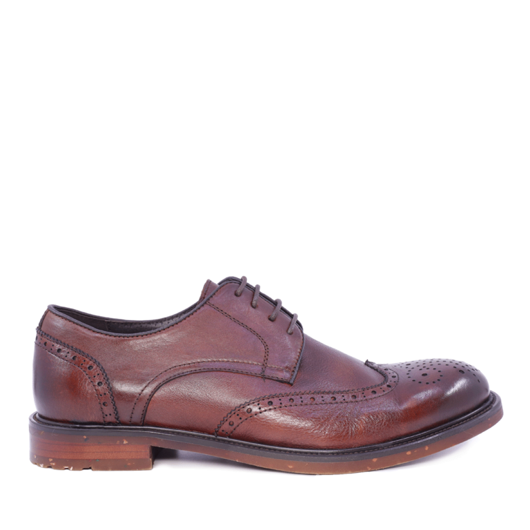 Pantofi oxford bărbați Enzo Bertini maro  din piele 1646BP221514M