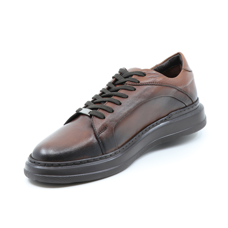 Pantofi oxford bărbați Enzo Bertini maro din piele  3382BP4170M