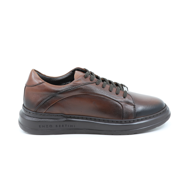 Pantofi oxford bărbați Enzo Bertini maro din piele  3382BP4170M