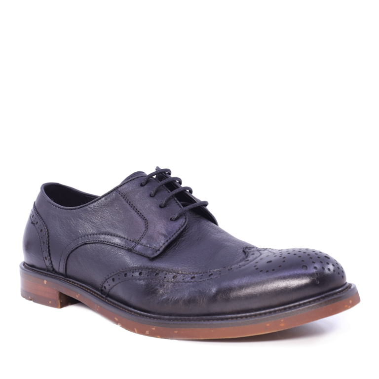 Pantofi oxford bărbați Enzo Bertini negri  din piele 1646BP221514N
