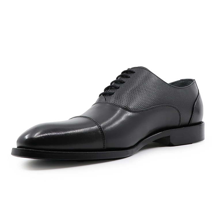 Pantofi oxford bărbați Enzo Bertini negri din piele 3383BP3580N
