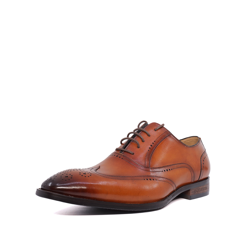 Pantofi oxford bărbați Enzo Bertini Premium Collection cognac din piele naturală 1647BP2277CO