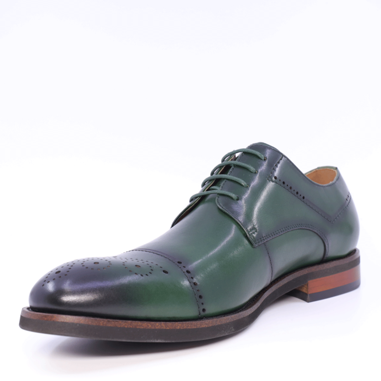 Pantofi oxford bărbați Enzo Bertini verzi  din piele 1646BP220197V