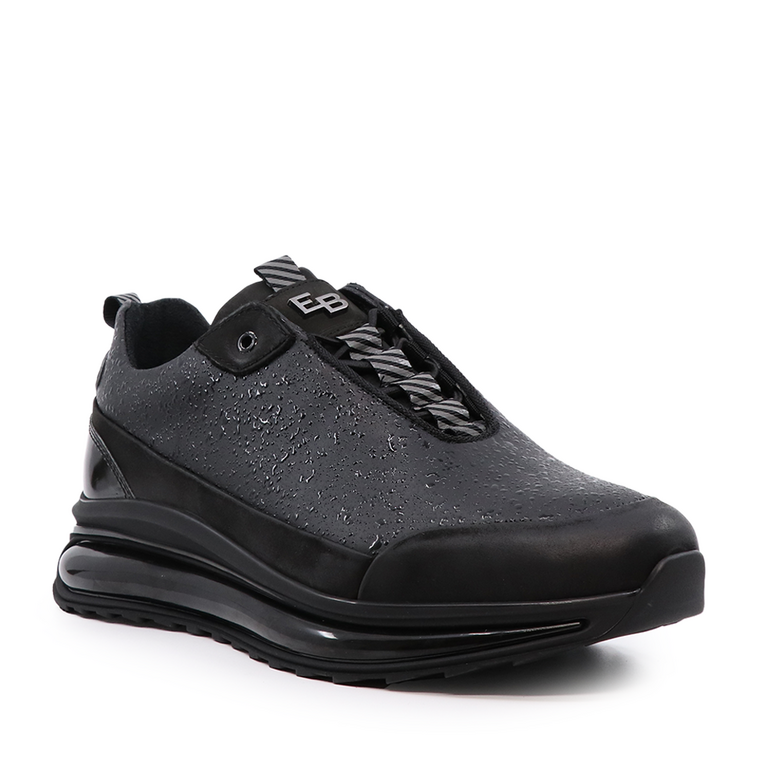 Pantofi sport bărbați Enzo Bertini negri din piele 3204bp16101n