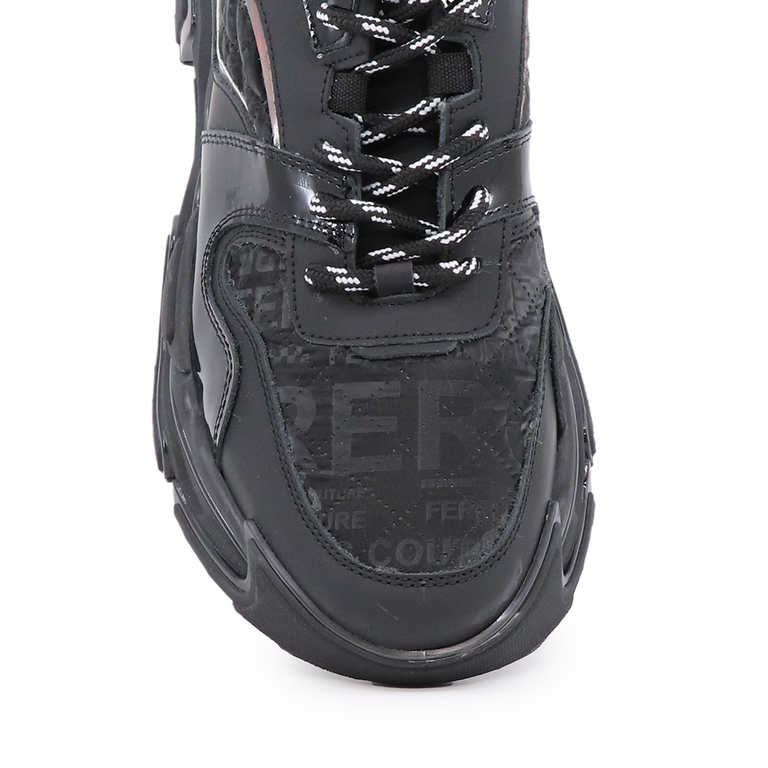 Pantofi sport bărbați Enzo Bertini negri din piele 3204bp16206n