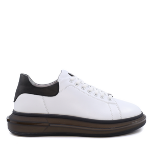 Sneakers bărbați Enzo Bertini albi din piele 2015BP24901A