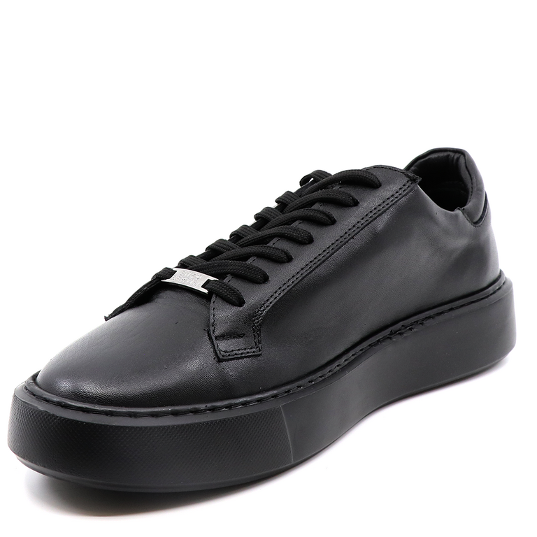   Sneakers bărbați Enzo Bertini negri din piele 3382BP1880N
