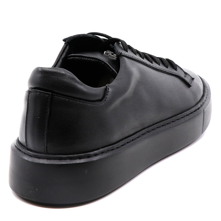   Sneakers bărbați Enzo Bertini negri din piele 3382BP1880N