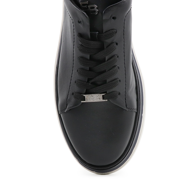 Sneakers bărbați Enzo Bertini negri din piele 3383BP2222N