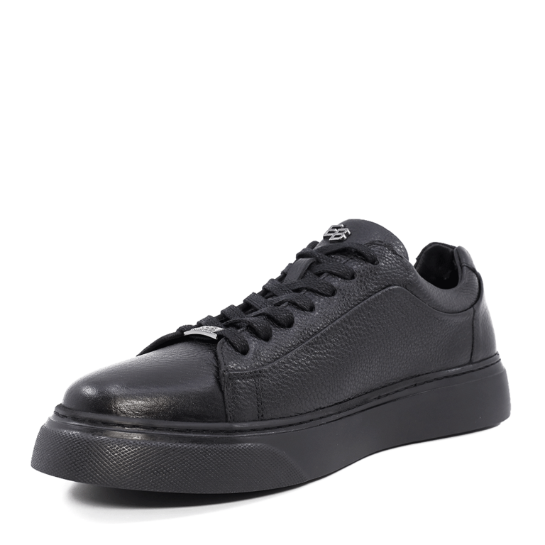 Sneakers bărbați Enzo Bertini negri din piele naturală 2197BP23459N