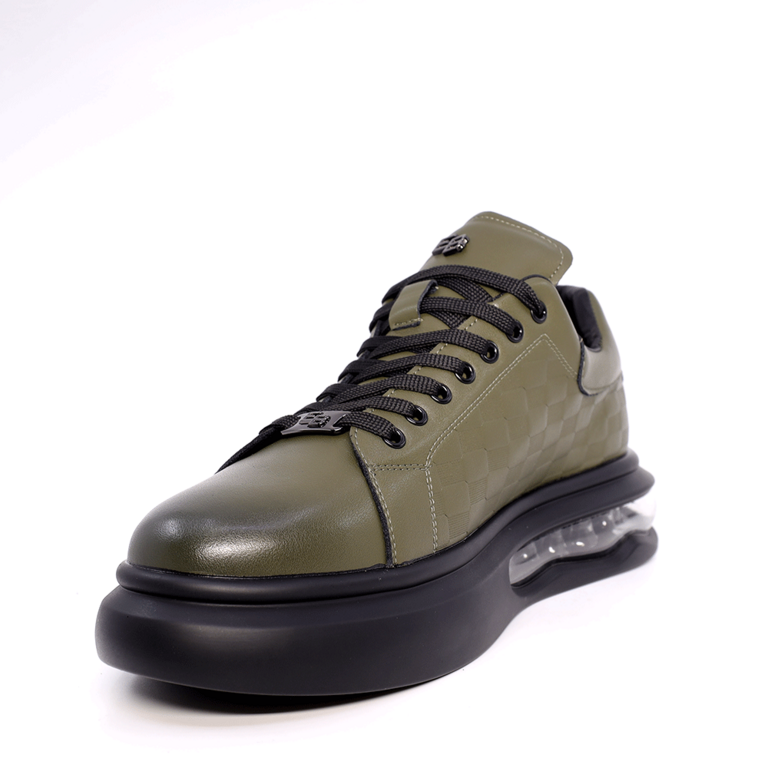 Sneakers bărbați Enzo Bertini verzi din piele naturală 3866BP411V