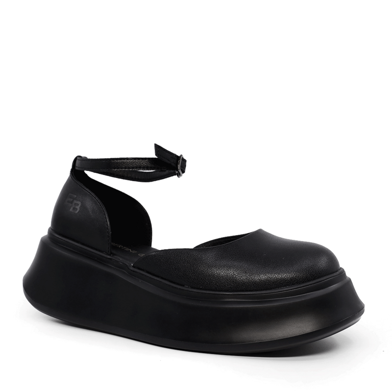 Pantofi decupați femei Enzo Bertini negri din piele naturală 3867DD022N