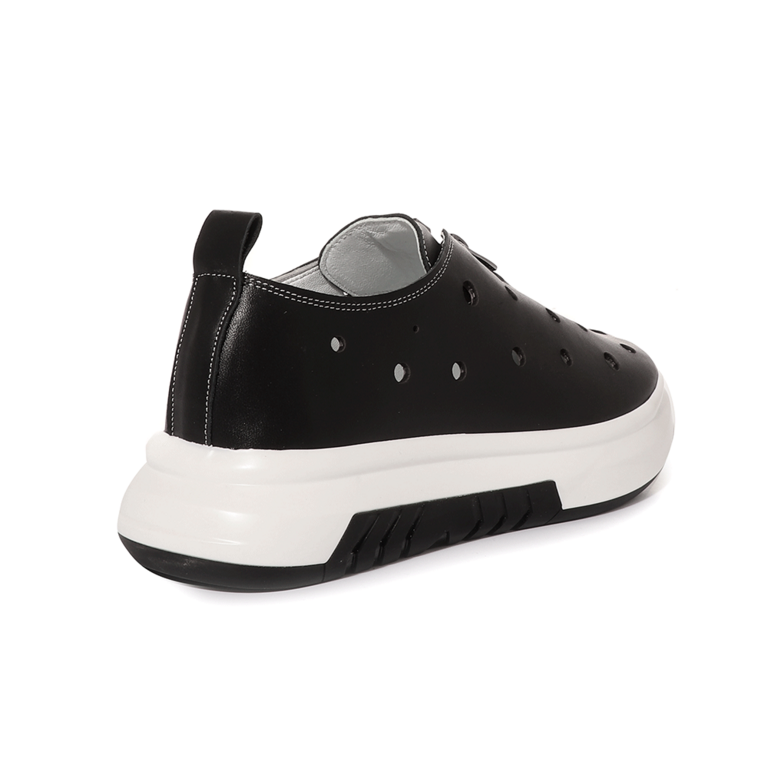 Pantofi sport femei Enzo Bertini negri din piele cu perforații 1731DPF21378N