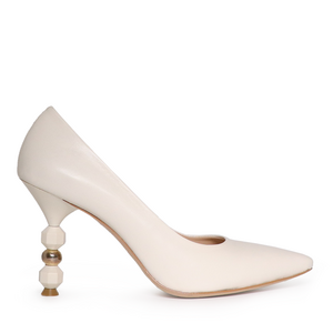 Pantofi stiletto femei Enzo Bertini albi din piele 1363DP4217A