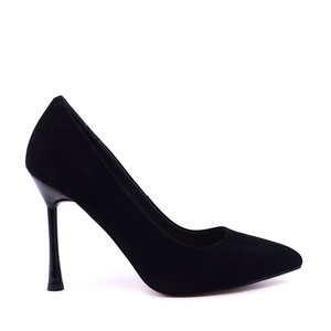 Pantofi stiletto femei Enzo Bertini negri din piele întoarsă 1390DP2200VN