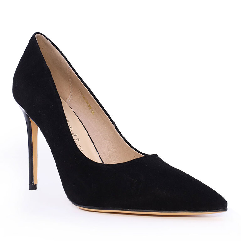 Pantofi stiletto femei Enzo Bertini negri din piele piele întoarsă 1127DP2350VN