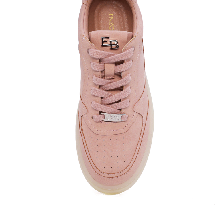Sneakers femei Enzo Bertini Premium Collection roz din piele nabuck 1647DP2305RO