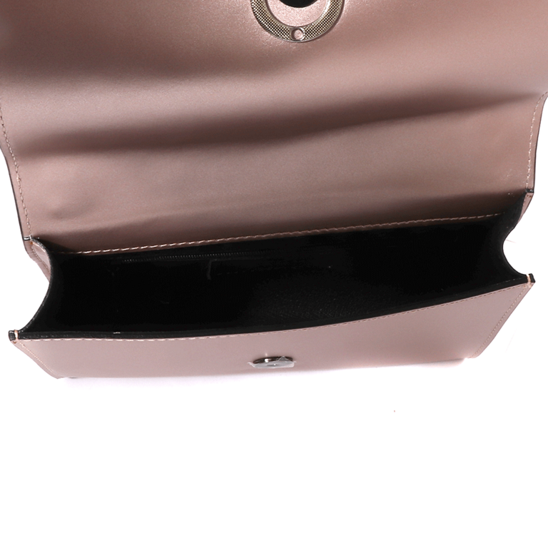 Poșetă crossbody Enzo Bertini roz metalizat din piele 1541PLP88022RA