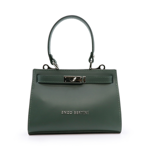 Poșetă satchel femei Enzo Bertini verde din piele 1544POSP2560V